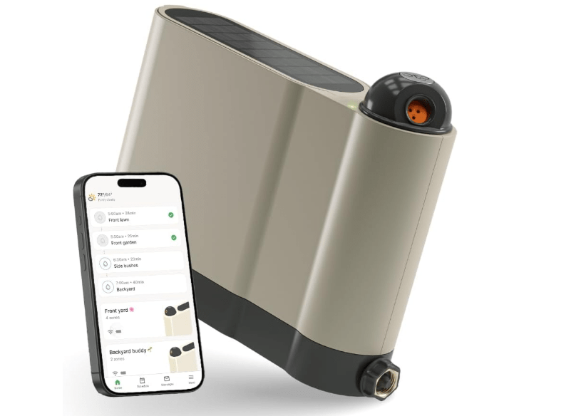  OtO Lawn Smart Sprinkler – App-Controlled Precision Watering, Solar-Powered, Weather Intelligence, Rain Skips, Quick Install, Covers 5,000 sq ft