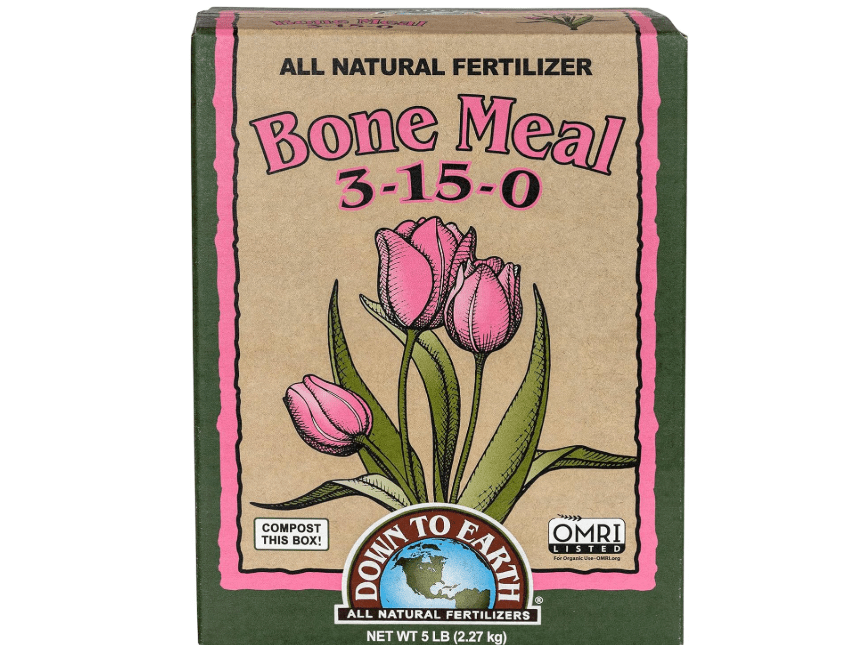 Down To Earth All Natural Fertilizers Organic Bone Meal - High Phosphorus Plant Food for Buds, Bulbs, Blooms, Flowers 3-15-0, 5 l