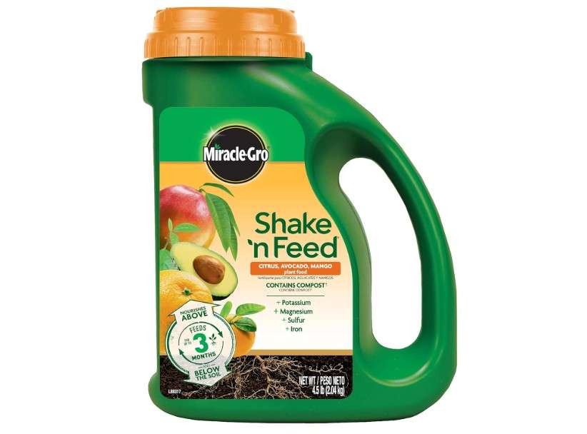 Miracle-Gro Shake 'N Feed Continuous Release Citrus, Avocado & Mango Plant Food, 4.5 lb.
