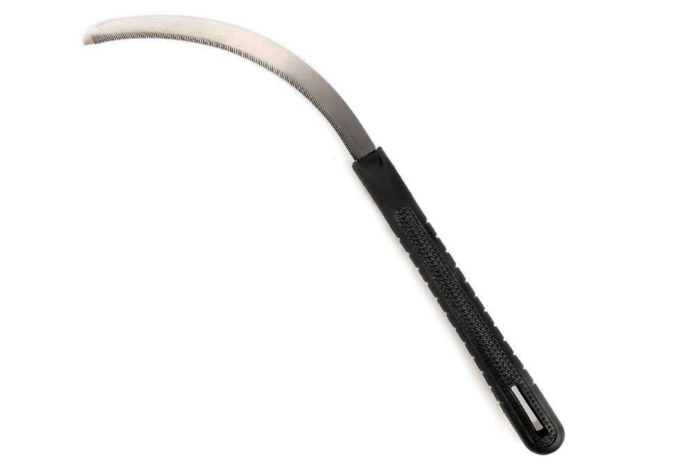 KEYI Brush Clearing Sickle,Carbon Steel Blade Light Serration,Professional Grass Brush Tools-ldeal for Removing unwanted Vines and Weeds from Garden Gardens
