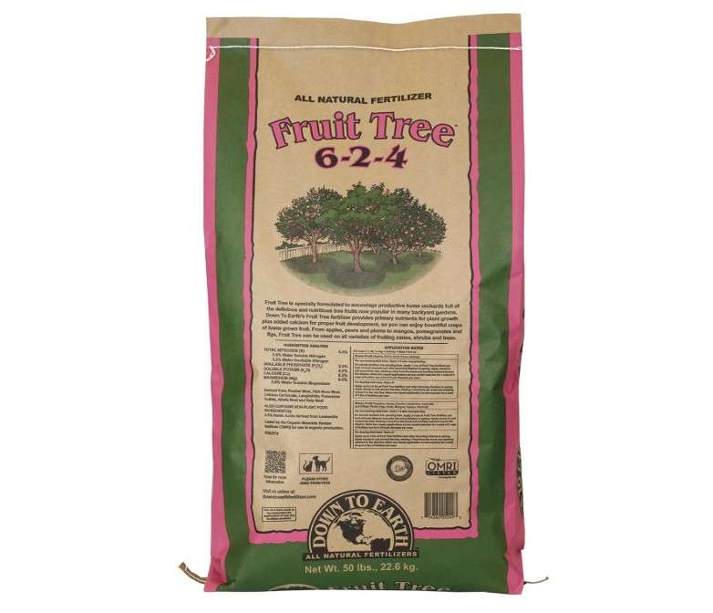 Down to Earth Organic Fruit Tree Fertilizer Mix 6-2-4, 50 lb