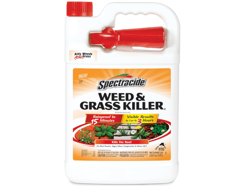 Spectracide Weed & Grass Killer, Use On Driveways, Walkways and Around Trees and Flower Beds, 1 Gallon