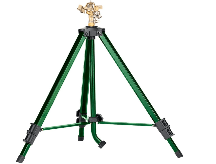  2-Pack Orbit 58308Z Brass Impact Sprinkler on Tripod Base - Heavy-Duty Brass Sprinklers on Tripod