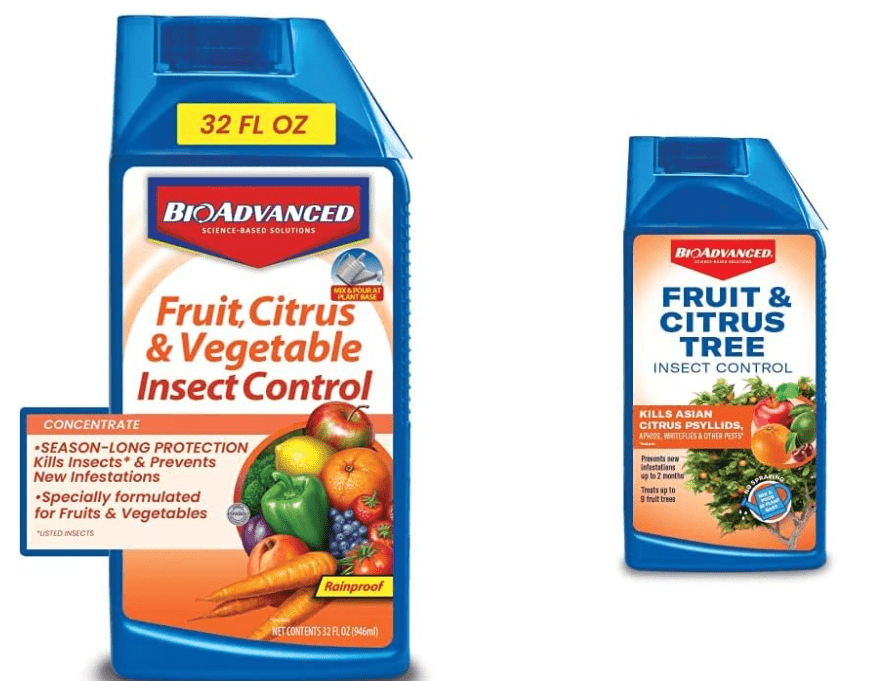 BioAdvanced Fruit, Citrus & Vegetable Insect Control for Edible Gardening Concentrate, 32 Oz with BioAdvanced Fruit & Citrus Tree, Concentrate, 32 oz