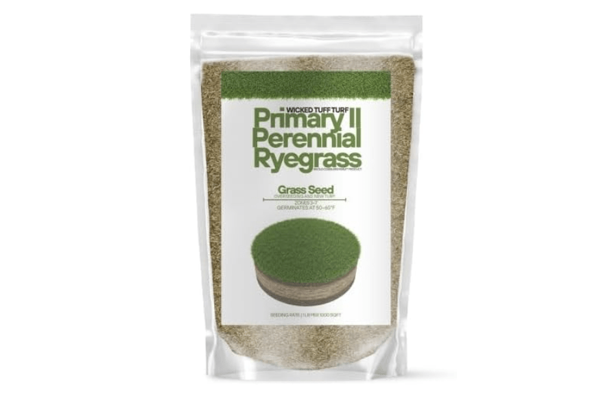 Old Cobblers Farm™ Wicked Tuff Turf Primary II Perennial Ryegrass - Fast Germination, Dense Green Lawn, Durable Cool-Season Turf (5 lbs | 10 lbs | 1