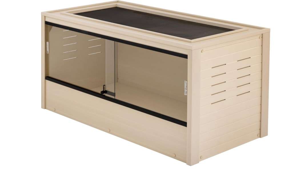New Age Pet ECOFLEX 48" Mojave Reptile Lounge -Durable Wood Plastic Composite Habitat with Ventilation, Removable Glass Doors & Lock, Easy Assembly,...
