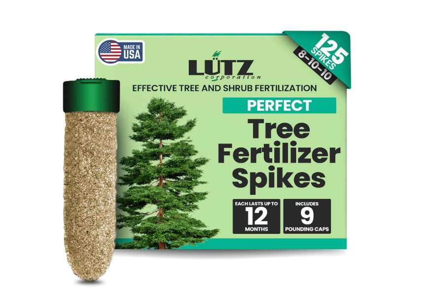 Lutz Corporation Perfect Tree Fertilizer Spikes, Plant Food Spikes for Tree & Shrubs - Easy Application, Treats Common Deficiencies - Nitrogen,...
