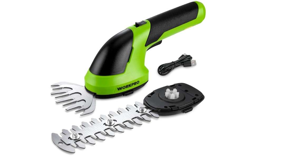 WORKPRO Cordless Grass Shear & Shrubbery Trimmer - 2 in 1 Handheld 7.2V Electric Grass Trimmer Hedge Shears/Grass Cutter Rechargeable Lithium-Ion...
