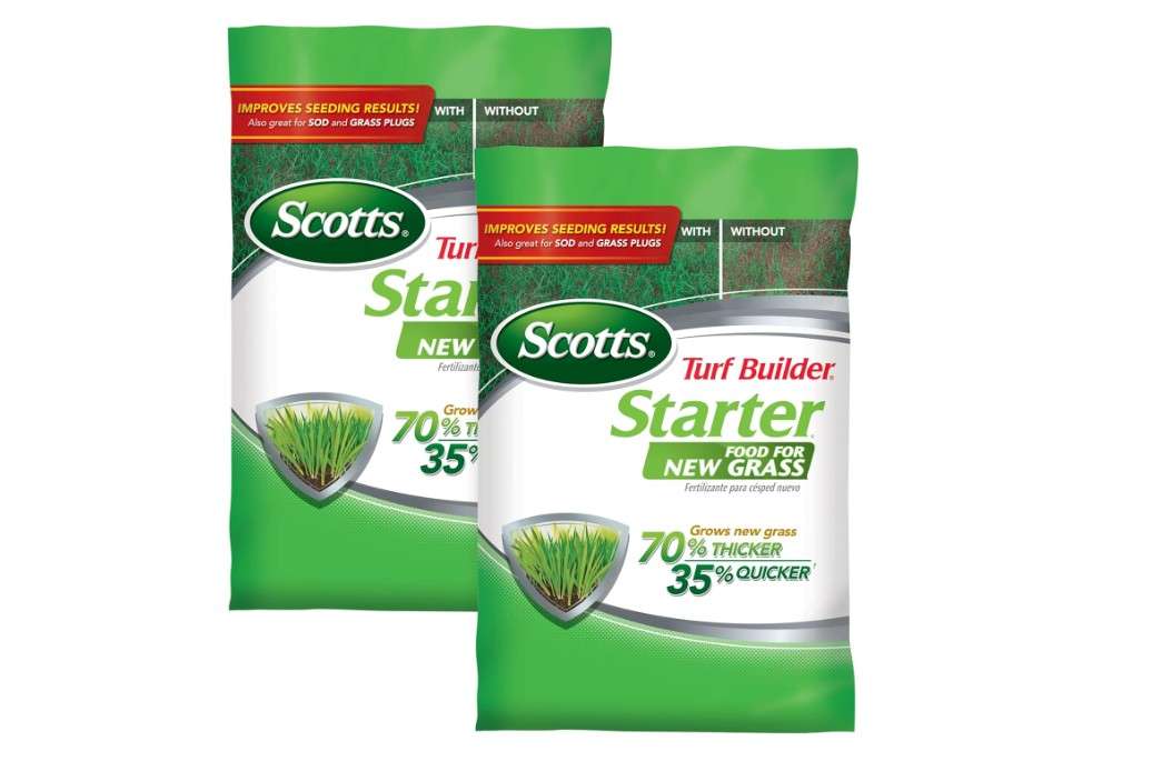 Scotts Turf Builder Starter Fertilizer for New Grass, Use When Planting Seed, 5,000 sq. ft., 15 lbs. (2-Pack)
