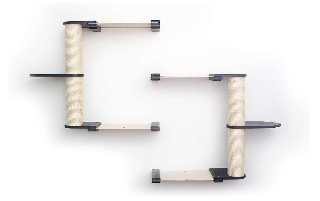 Catastrophic Creations Catacombs Cat Condo – Includes Leaf Cat Shelves, Cat Scratcher Poles, & 4 Cat Hammocks – Wall Mounted Cat Tree for Indoor Cats –...
