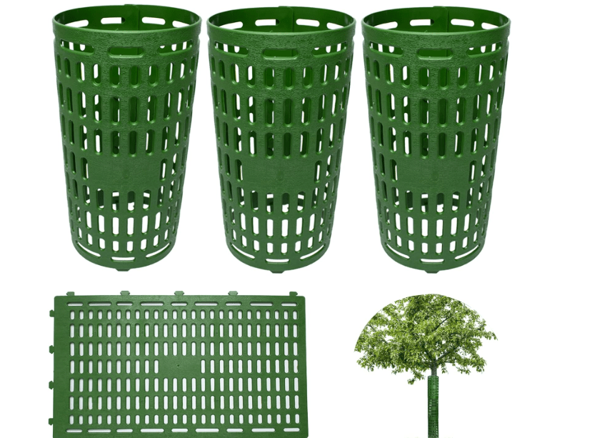 SunKrop 3 Pack Tree Trunk Protector Wrap Green, Mesh Plant Covers Tree Tubes for Seedlings, Saplings, Expandable Weather-Proof Durable Plant Bark Protection