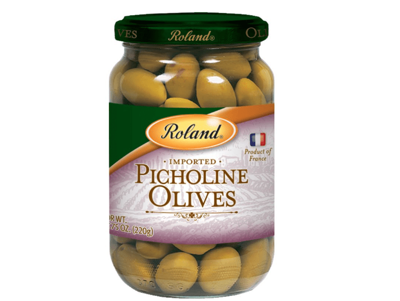
Roland Foods Whole French Picholine Green Olives with Pits, 7.76 Ounce Jar, Pack 