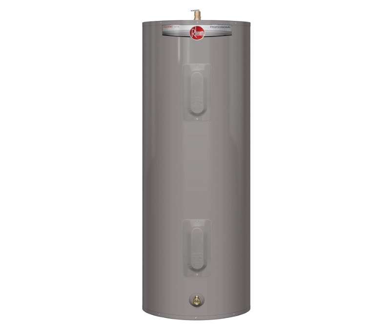 Rheem PROE50 M2 RH95 50-Gallon Professional Classic Medium Residential Electric Water Heater, Gray; Enhanced-flow Brass Drain Valve; 18.75 Amps; Automatic...
