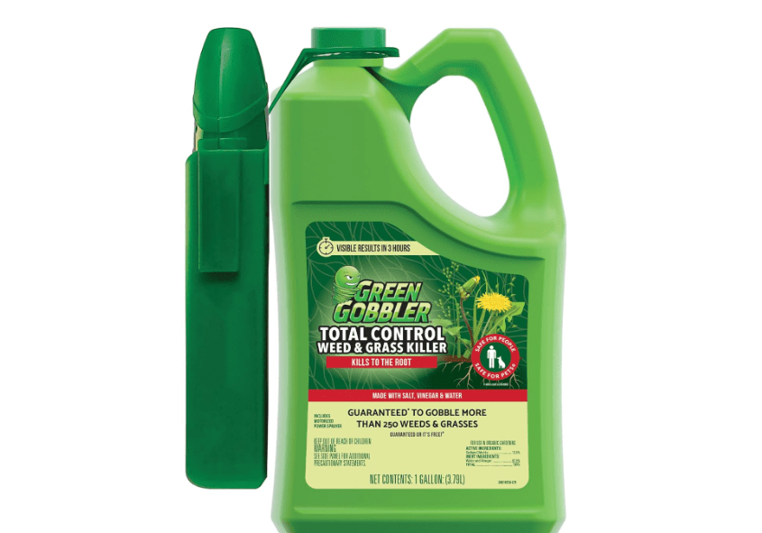 Green Gobbler Natural Total Control Weed & Grass Killer | Made with Concentrated Salt & Vinegar | Pet Safe | Kills to The Root | 1 Gallon