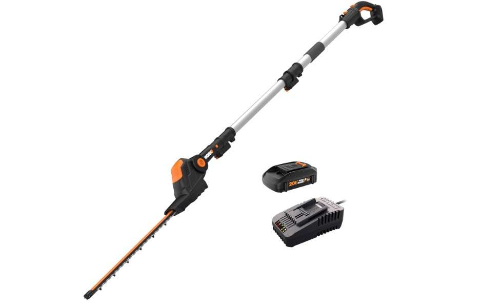 WORX WG252 20V 2-in-1 Attachment Capable Hedge Trimmer
