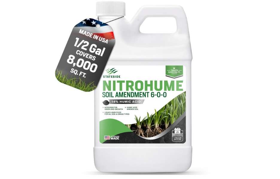 64oz Liquid Lawn Fertilizer - Covers 8,000 sq. ft., NitroHume Nitrogen Liquid Fertilizer for Lawns, Humic for Healthy Soil - Ideal Grass Food for Lawn,...
