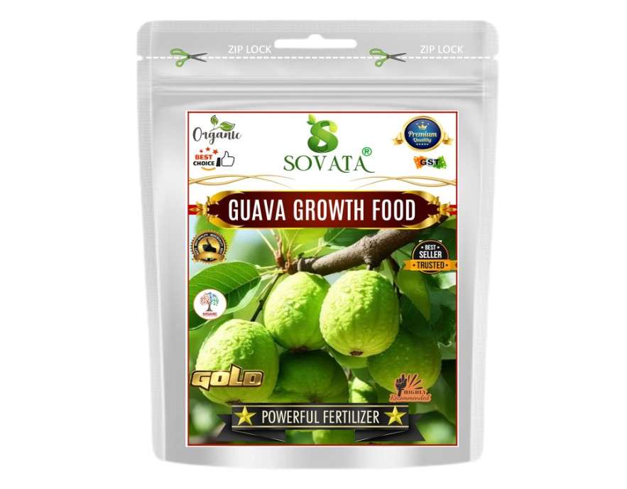 Sovata® Guava Growth Food, Powerful Organic Fertilizer for Fast Growth and Heavy Fruiting of Guava Plants. (200 gm)
