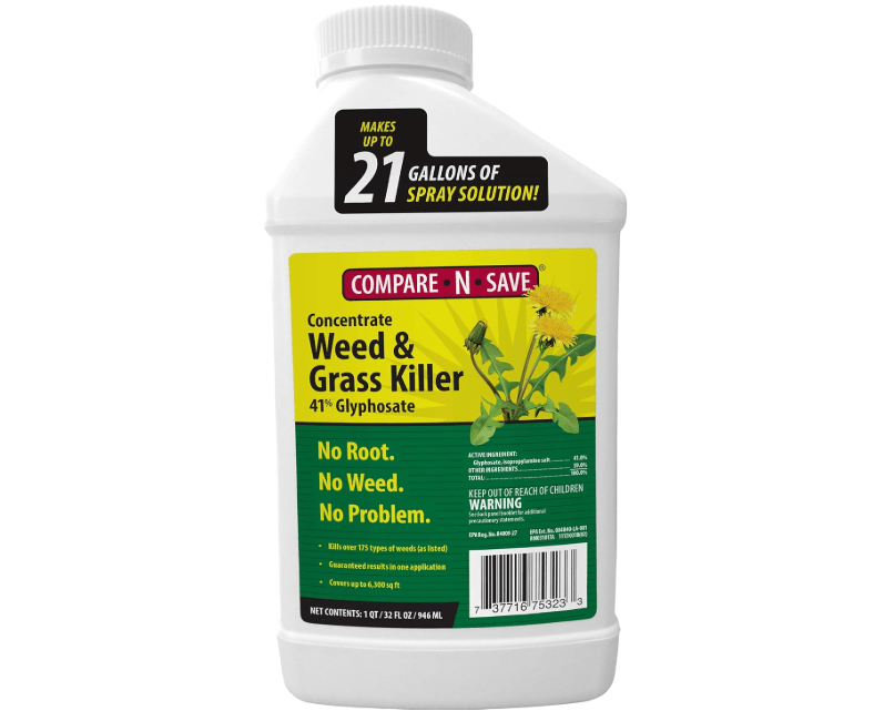  Compare-N-Save Concentrate Glyphosate Concentrate Grass & Weed Killer Herbicide, 32-Ounce