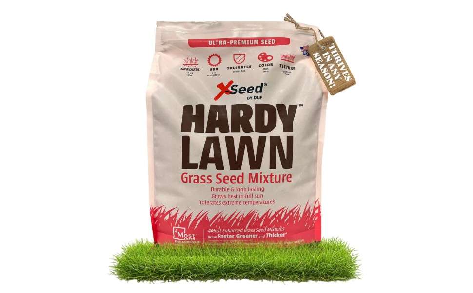 X-Seed Hardy Lawn Grass Seed Mixture - Durable, Long-Lasting Lawn Solution for Full Sun, Withstands Extreme Temperatures & Heavy Traffic, Ideal for...