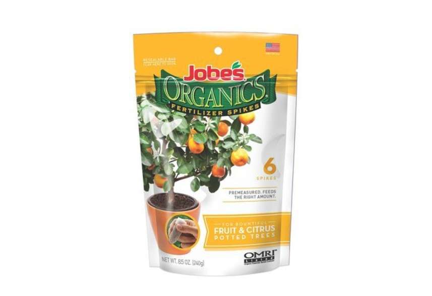 Jobe's Organics Fruit & Citrus Potted Trees Spikes Fertilizer Spikes 6 pk 3-5-7