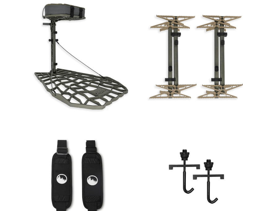 XOP Vanish Evolution - Cast Aluminum Hang On Tree Stand for Hunting - Deluxe Deer Stand