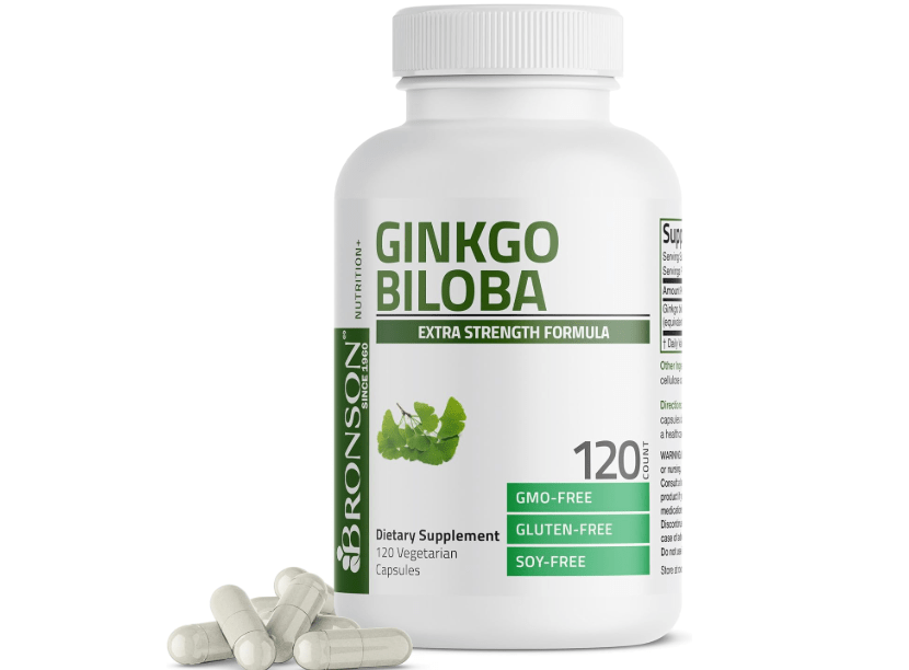 Bronson Ginkgo Biloba Extra Strength Supports Brain Function & Memory Support, 120 Vegetarian Capsules