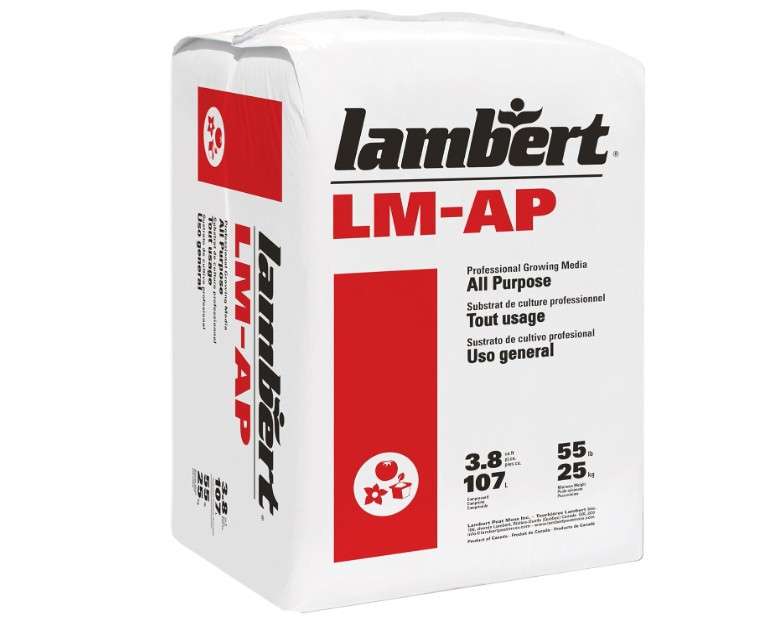 Lambert LM-111 All Purpose Mix, 3.8 cu ft Compressed Bale - Sphagnum Peat Moss, Peat Chunks and Coarse Perlite - Suitable for Planting a Variety of Crops
