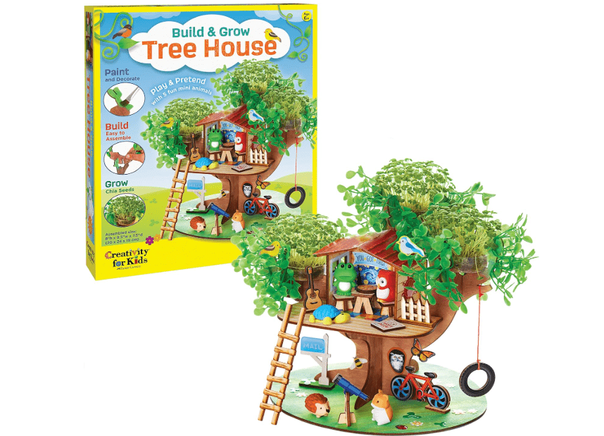 
Creativity for Kids Build and Grow Tree House Craft Kit - Treehouse Playset Toy for Boys and Girls, Classic Toys for Kids (Ages 6+
