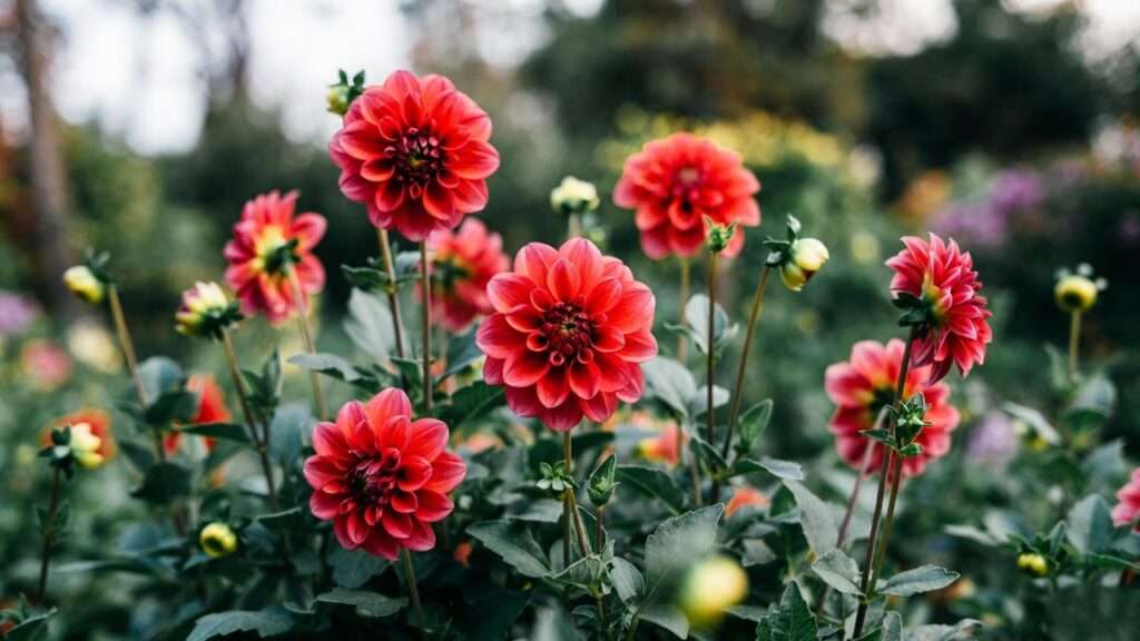 Red Dahlia Plant