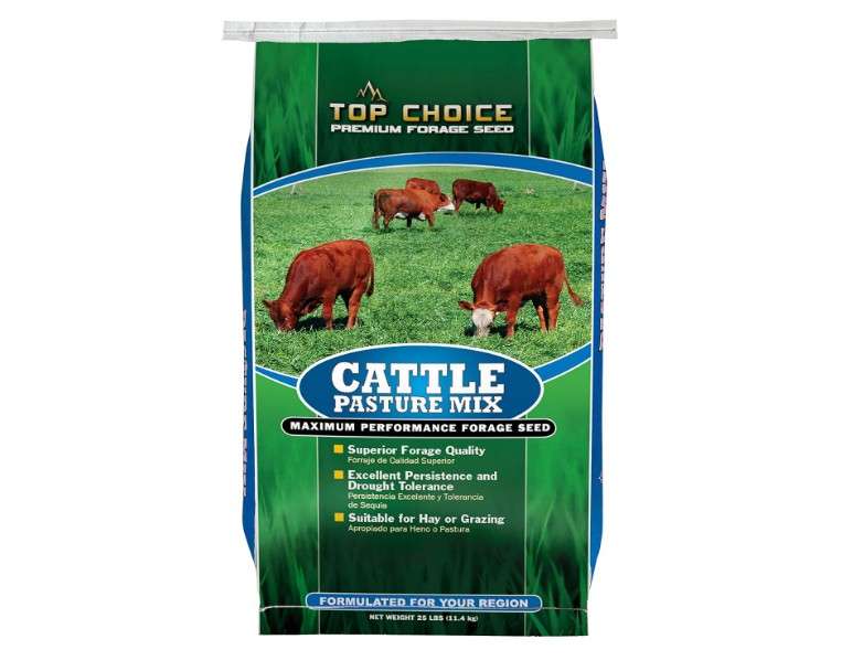 Mountain View Seeds 100372 Cattle Pasture Mix Grass Seed, 25-Pound
