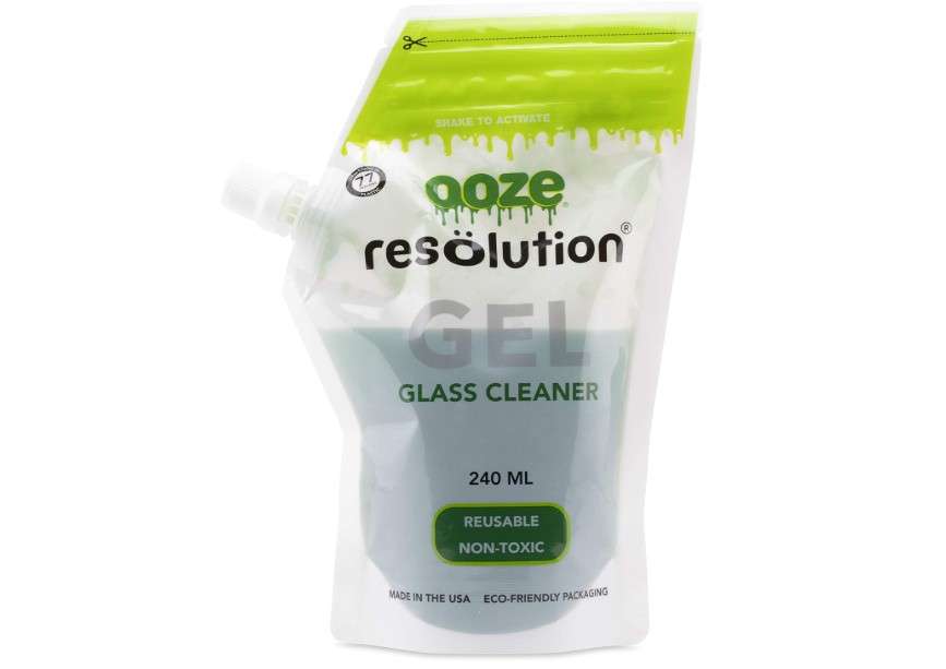 Ooze Resolution Gel Glass Cleaner (1 Pack 240ML) Liquid Cleaning Solution Natural Clay-Based Non-Toxic Formula Glass and Metal Cleaner - Reusable Glass...

