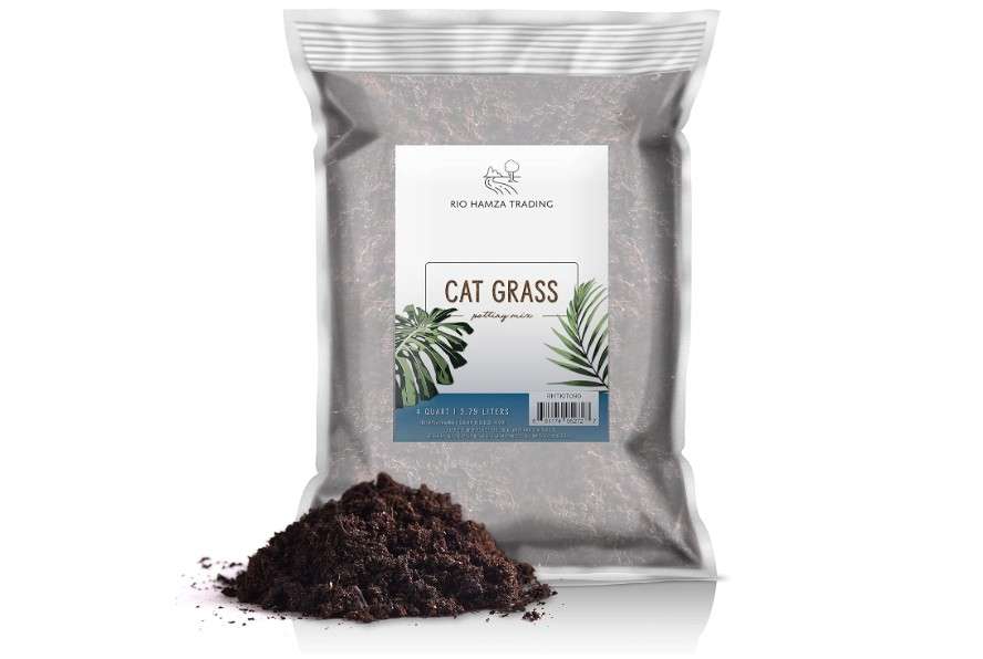Cat Grass Growing Soil (4 Quarts), Soil for Starting and Growing Cat Grass, Loose Coconut Coir for Growing Cat Grass
