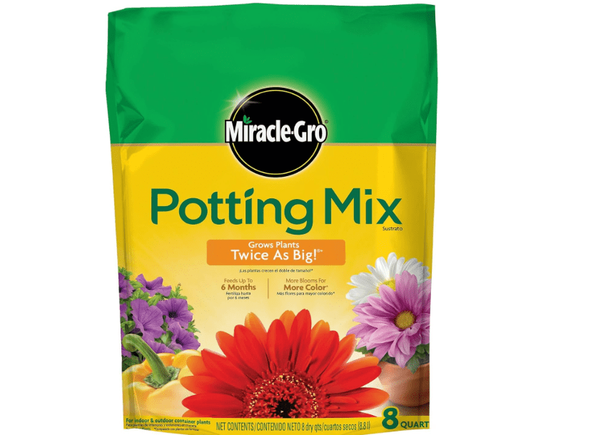 Miracle-Gro Potting Mix, For Indoor or Outdoor Potted Plants, Flowers, Vegetables, Shrubs, Annuals, and Perennials, Feeds Up to 6 Months,