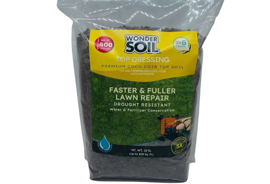 Premium Nutrient Rich Lawn Top Dressing Turf Expanding Coco Coir Mix – 10 LB Covers up to 400 sq. ft. – Grow Thicker Greener Grass in Drought Heat...