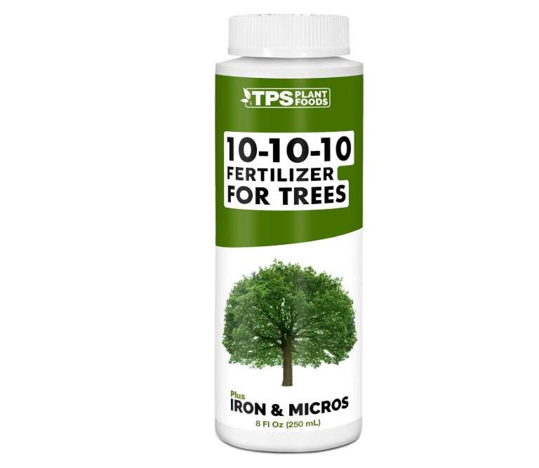 TPS NUTRIENTS Liquid 10-10-10 Fertilizer for Trees and Shrubs, Triple Ten NPK Plus Iron and Micros, Liquid Plant Food 8 oz (250mL)