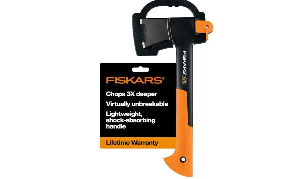 Fiskars X7 Hatchet Lightweight Wood Splitter for Small to Medium Size Kindling with Proprietary Blade and Shock-Absorbing FiberComp Handle, Lawn and Garden...
