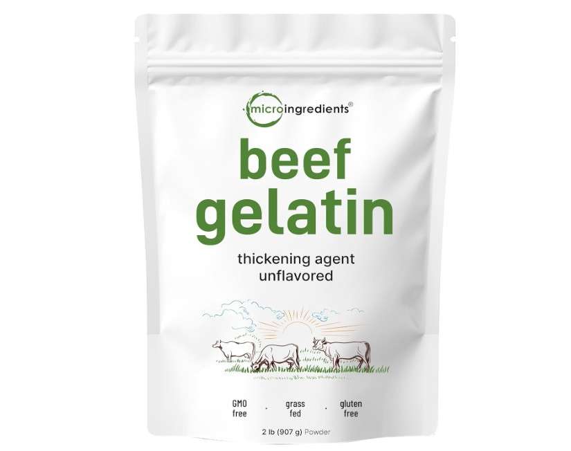 Beef Gelatin Powder, 2lb (32oz) | Premium Source from Grass-Fed & Pasture Raised Beef | Unflavored Thickening Agent for Cooking & Baking | Rich in...