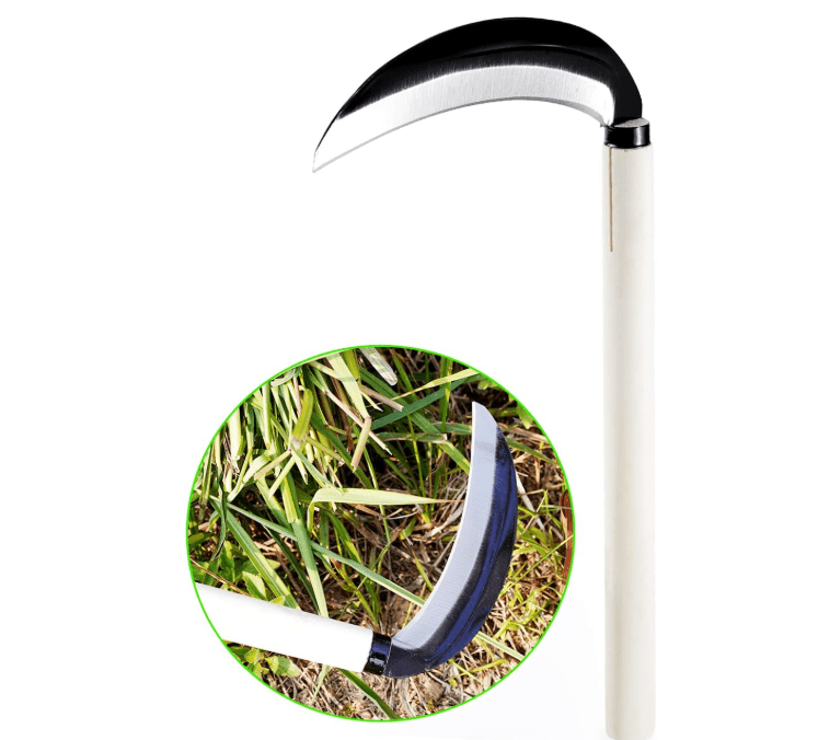 
TOYPOPOR Carbon Steel Grass Sickle, 15'' Japanese Gardening Weeding Weeder, Garden Hand Tool, Farming Weed Remover, Scythe Blade Cutter, Manual