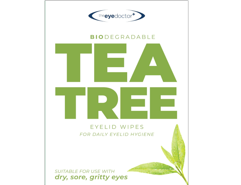  The Eye Doctor Tea Tree Oil Eyelid Wipes - 20 x Single Use Eye Cleaning Wipes for Daily Lid Care - Individual Preservative Free Sensitive Eye Cleaner