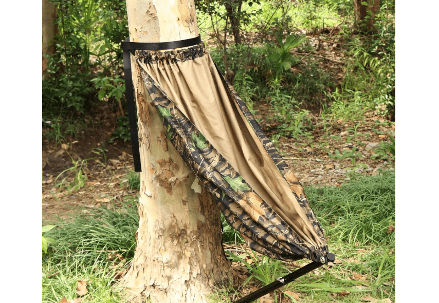 Low Down Hunting Seat, Portable Hunting Strap on Tree Seat for Ground with Rugged Construction, Camo Camping Turkey Chair Adul