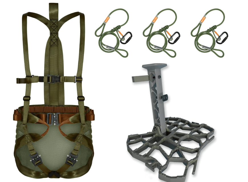 XOP Complete Tree Saddle Hunting System - Includes Aluminum Tree Saddle Platform, Mondo Saddle Harness and Carrying Bag