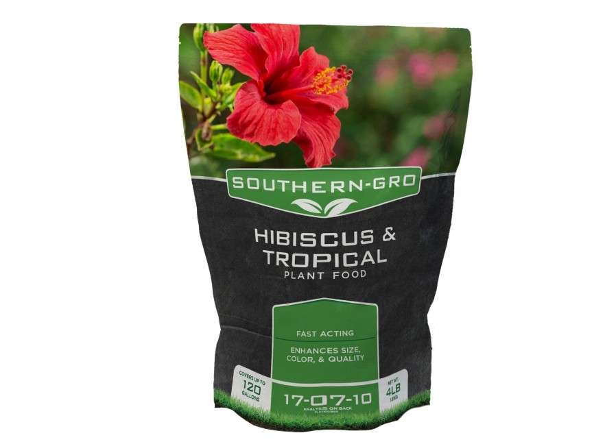 SouthernGRO Hibiscus & Tropical Plant Food 4lb. Bag (17-07-10 5.8% S 1.95% MG 1.5% FE .26% MN .26% ZN .05% CU)