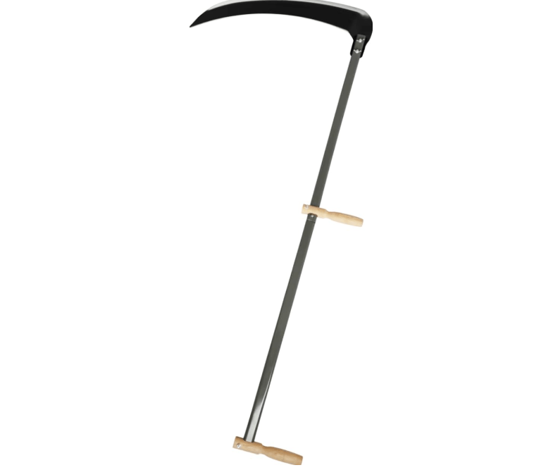 
YOUWEIAN Professional Scythe with Sharpening Stone - 57.1" Heavy-Duty Steel Blade & Wood Handle for Efficient Grass Cutting, Weed Trimming, Lawn