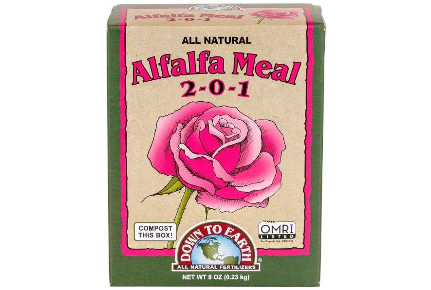Down To Earth All Natural Fertilizers Organic Alfalfa Meal - Plant Food for Roses, Bulbs, Flowers and Ornamentals 2-0-1, 0.5 lb
