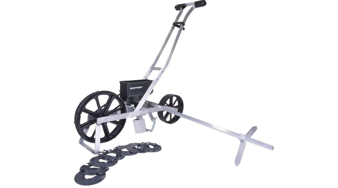 EarthWay Products 10001 Precision Garden Seeder with 7 Seed Plates, Sweet Corn Planter, Accurate Seed Drill for Gardeners, Durable Corn Planter, Use in...