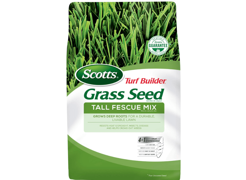 Scotts Turf Builder Grass Seed Tall Fescue Mix, Grows Deep Roots for a Durable, Livable Lawn, 3 lbs