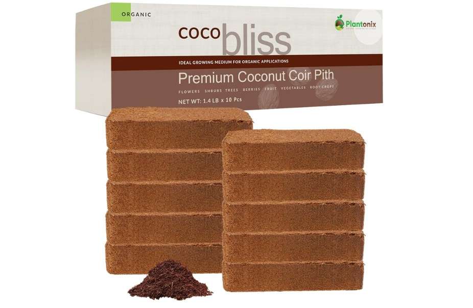 Coco Coir 650gm Bricks (10-Pack) - Organic Coco Coir for Plants - OMRI-Listed Cocopeat Bricks for Garden Soil & Potting Mixes - Coconut Fiber Mixes with...
