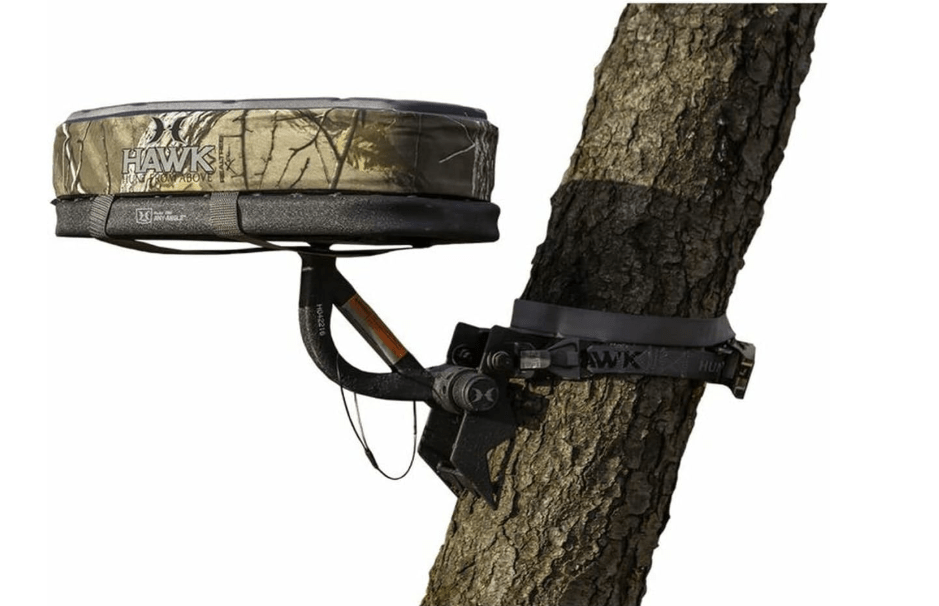 Hawk Any Angle 360 Degree Memory Foam Layered Steel Hunting Tree Seat with 7-Tilt Angle Adjustments,