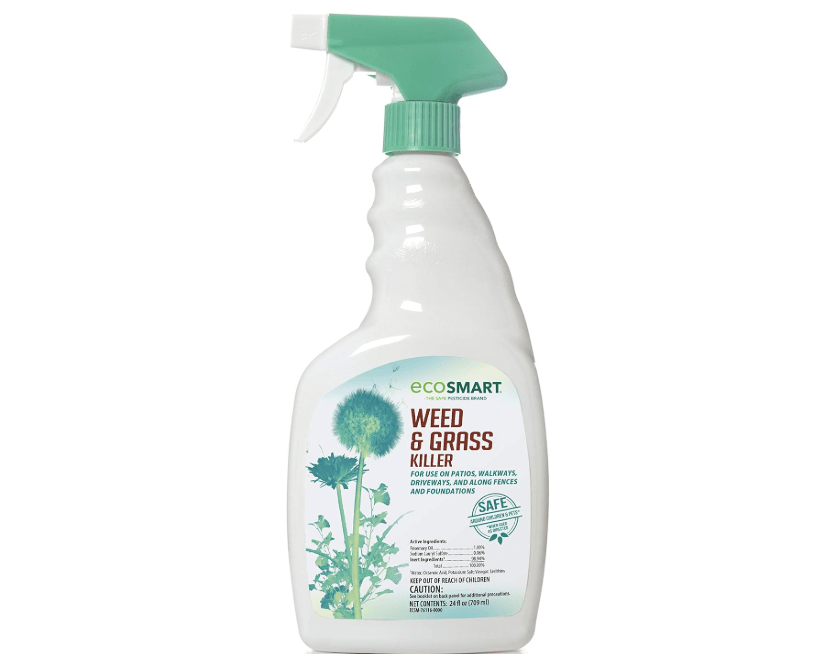 EcoSmart Natural, Glyphosate-Free Weed and Grass Killer Ready-to-Use Spray Formula for Lawns, Patios, Driveways and Pavers, 24 Ounce Bottle