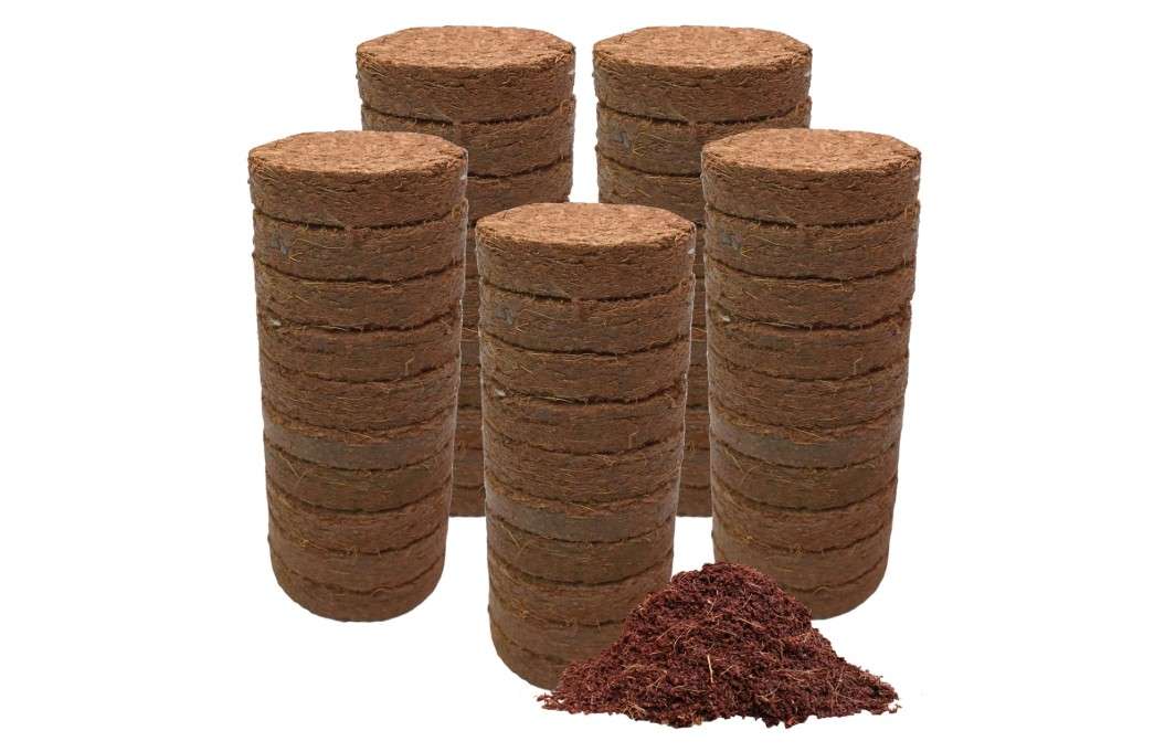 Coco Coir Discs (40mm, 50-Pack) - Organic Coconut Disc for Plants - Seed Starting Discs - Seedling Soil for House Plants, Potting Soil, Indoor Gardens -...
